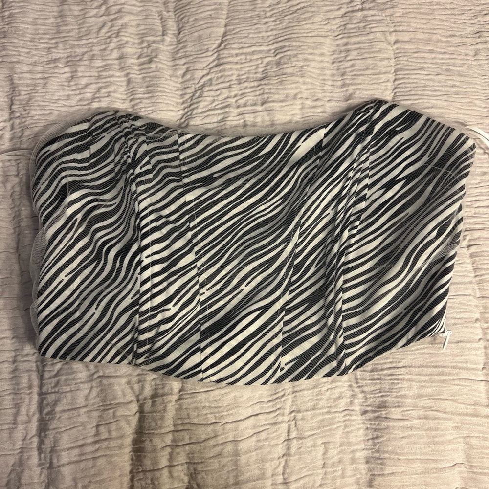 Zebra Printed Corset Top
